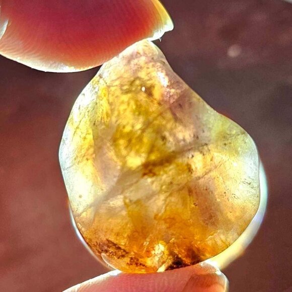 Nature Auralite 23 Polished Stone With Mesh Cage Adjustable Bracelet - Picture 4 of 10